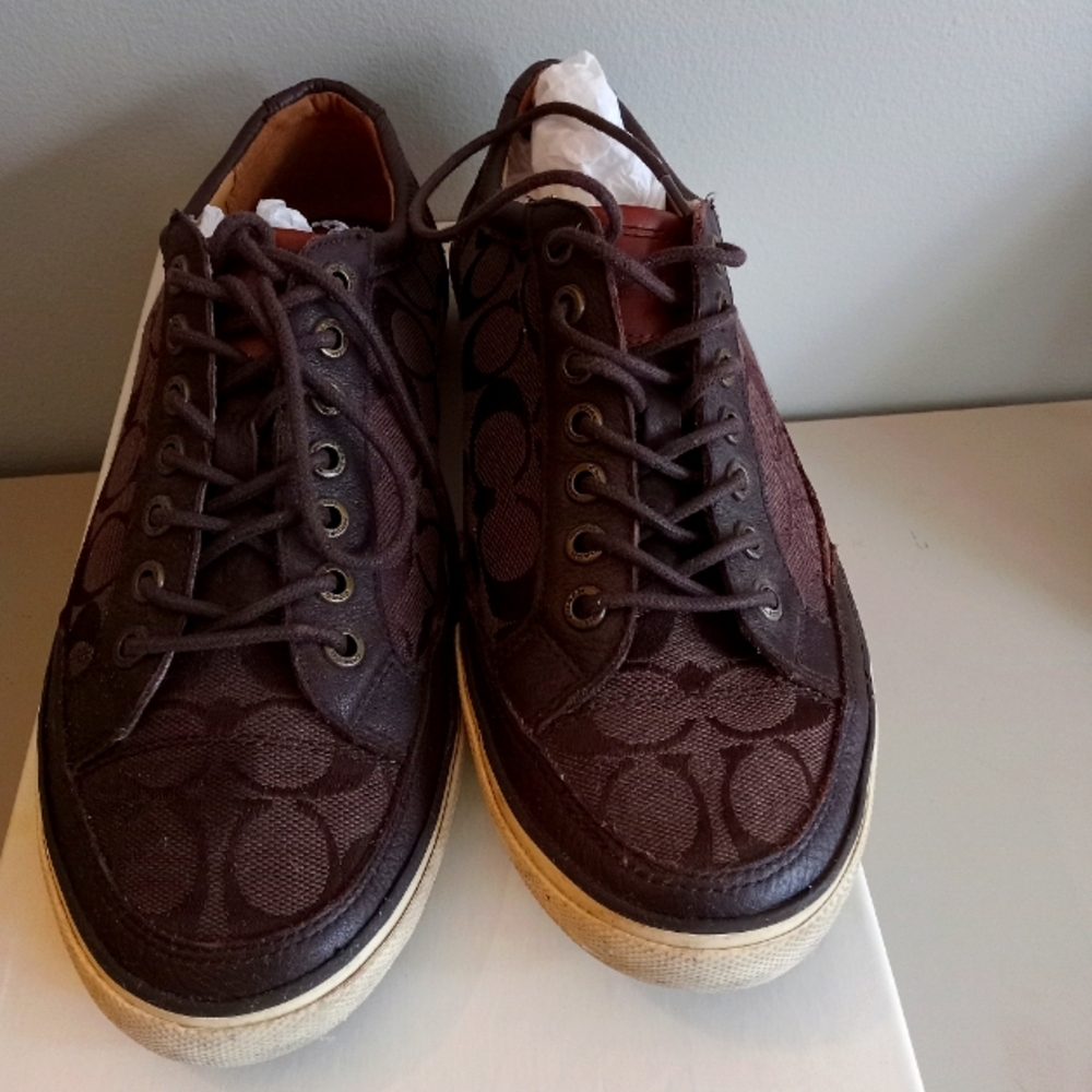 Men Coach Sneakers 9.5 Brown